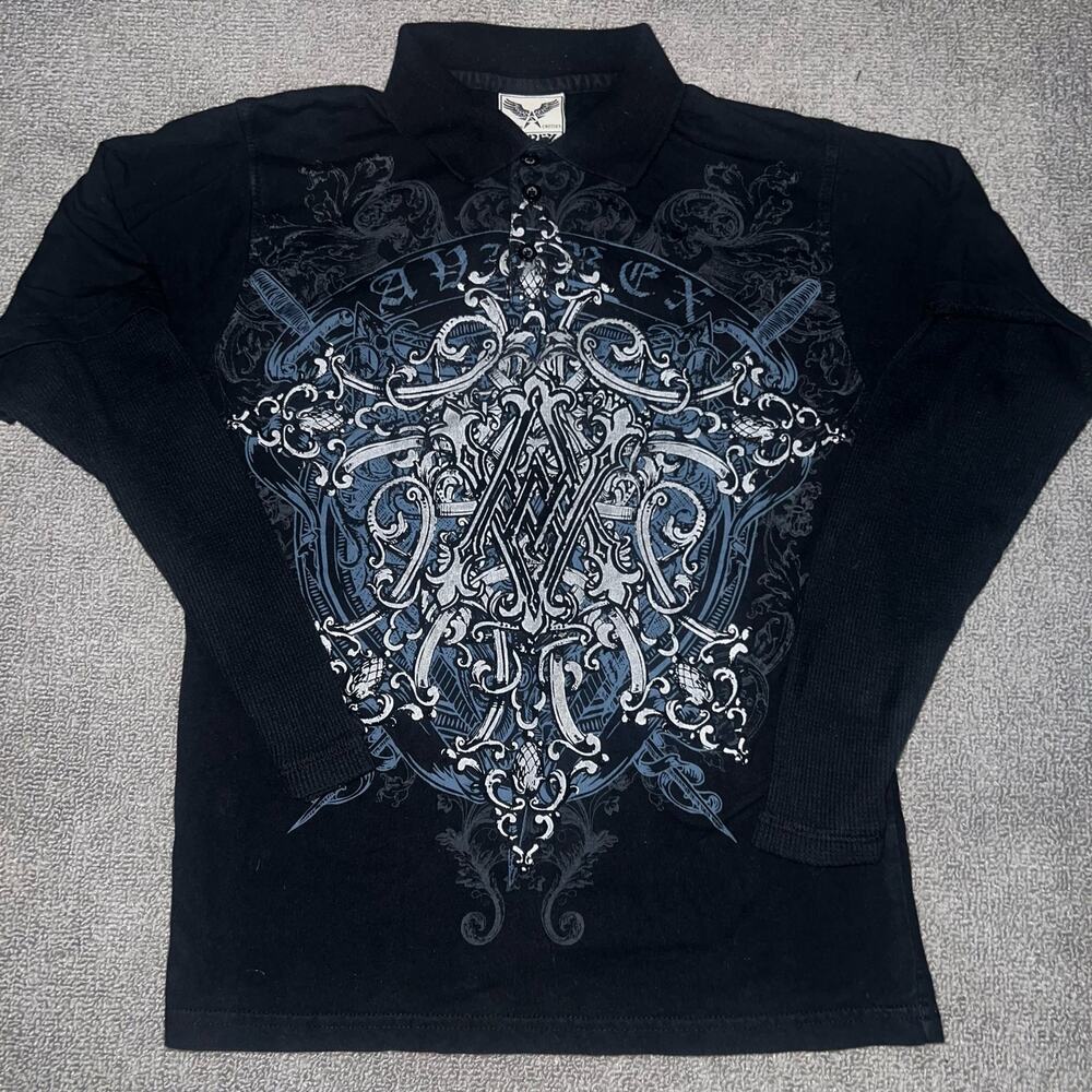 Y2K Vintage Avirex Long sleeve shirt/thermal Boys size 8-10